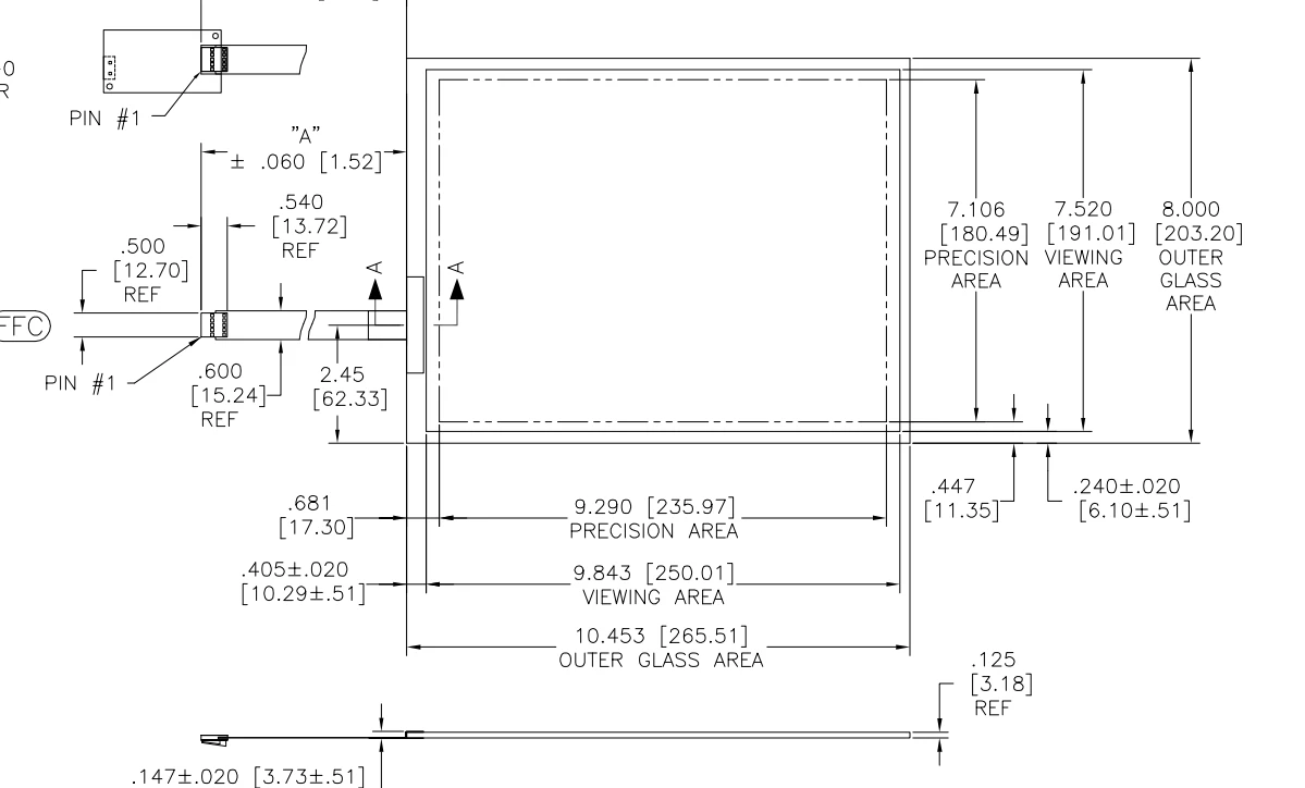 3M Surface Capacitive Screen 17-8581-205