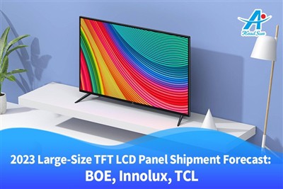 2023年大型TFT液晶パネル出荷予測：BOE、Innolux、TCL